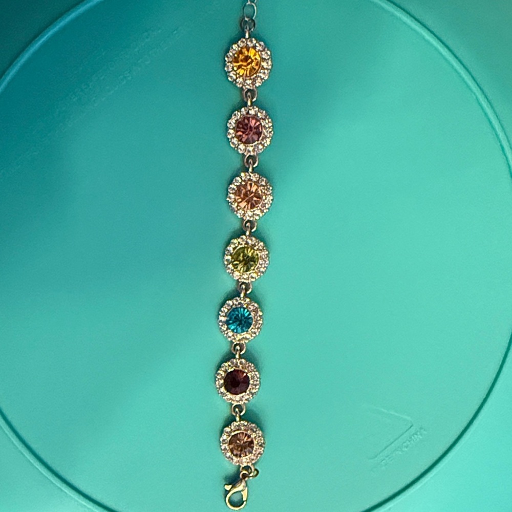 Elegant Multi-Color Gemstone Bracelet